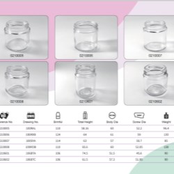 Clear Glass Food Jars 105ml - 125ml